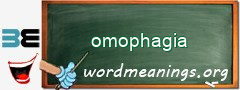 WordMeaning blackboard for omophagia